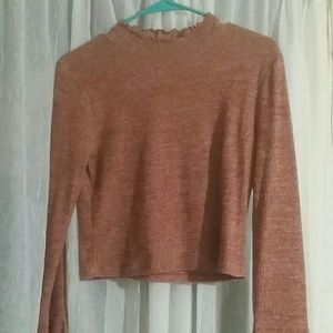 Ripped long sleve crop top